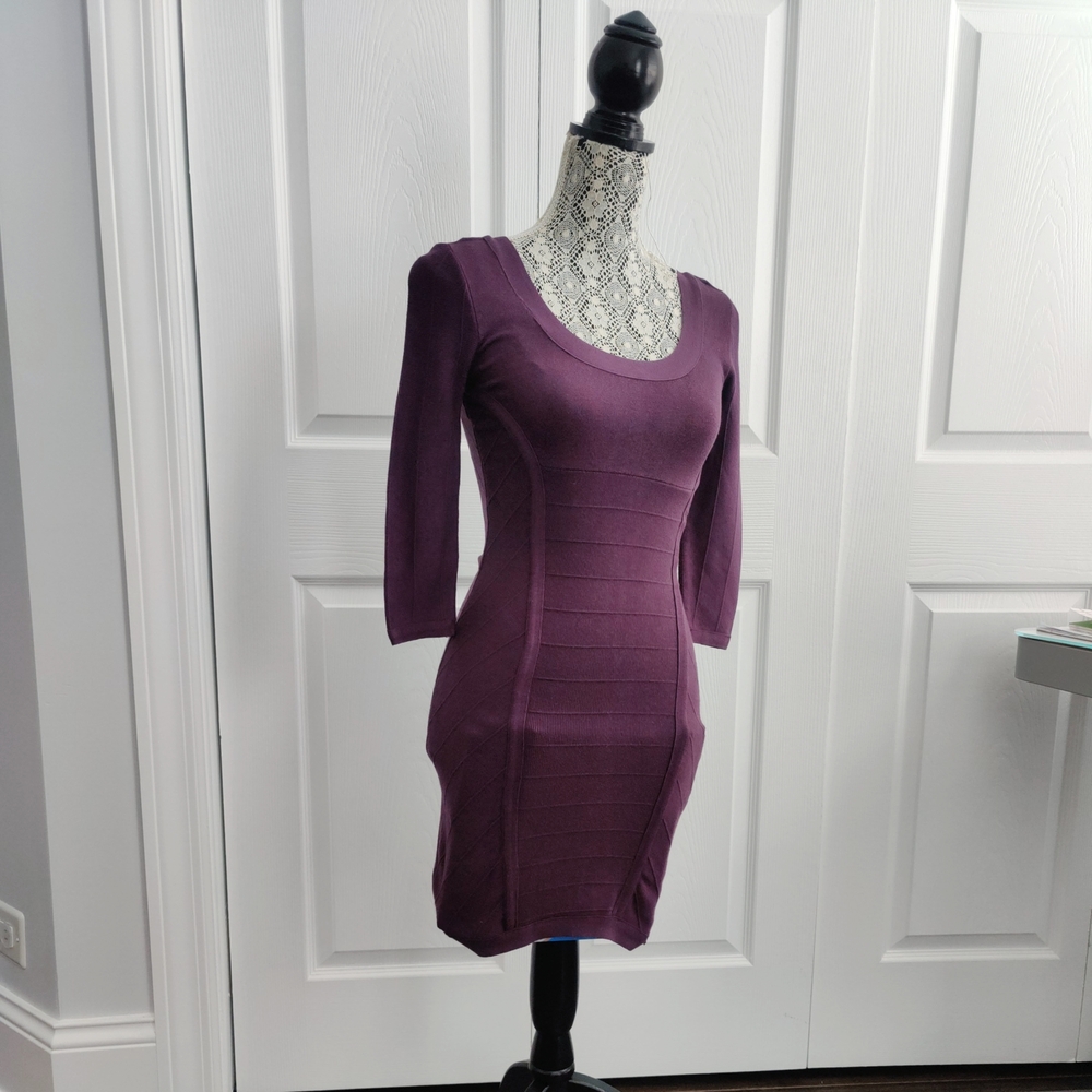 Guess Elegant Purple Bodycon Dress